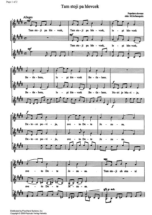 Tam stoji pa hlevcek