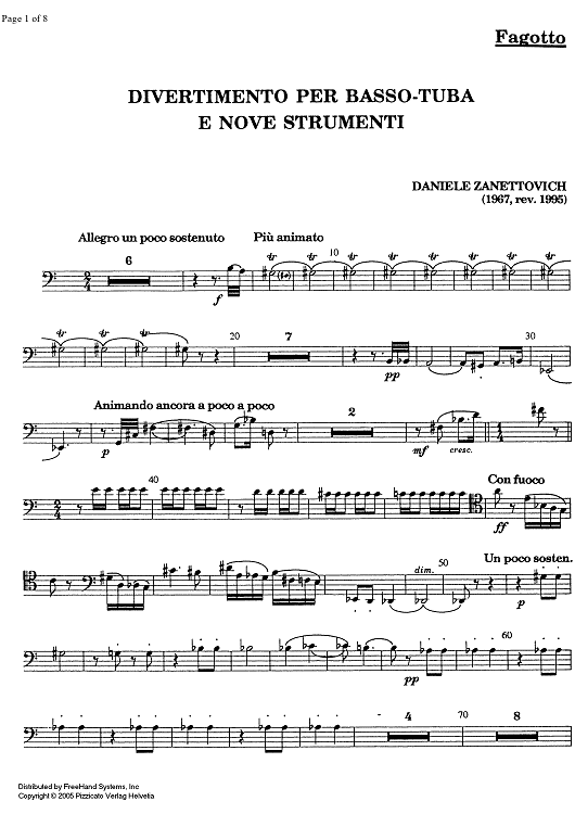 Divertimento - Bassoon