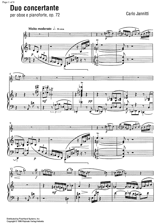 Duo concertante Op.72 - Score