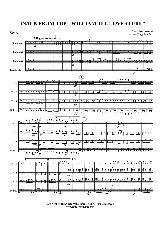 Finale from the "William Tell Overture" - Score