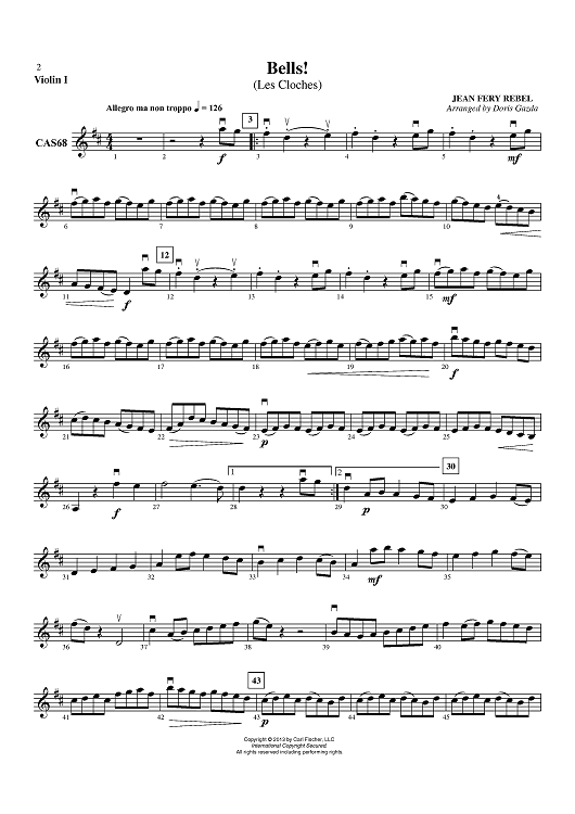 Bells! (Les Cloches) - Violin 1