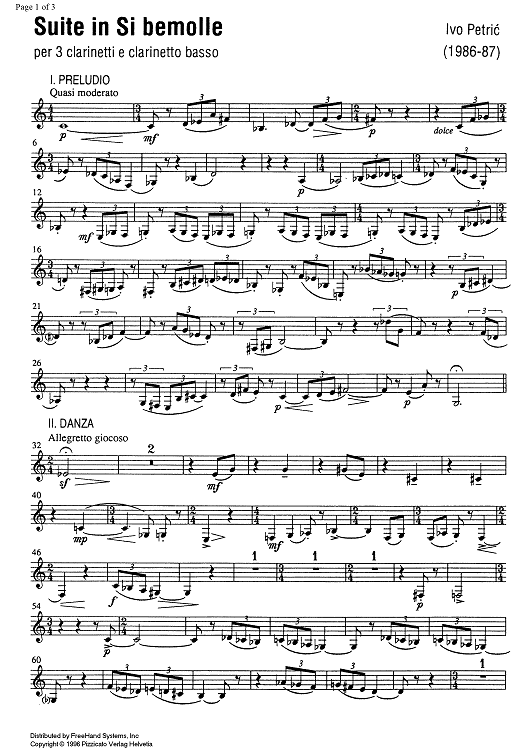 Suite - B-flat Clarinet 3