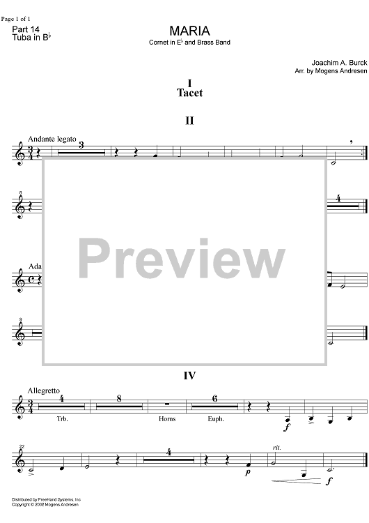 Maria - Tuba in B-flat BC