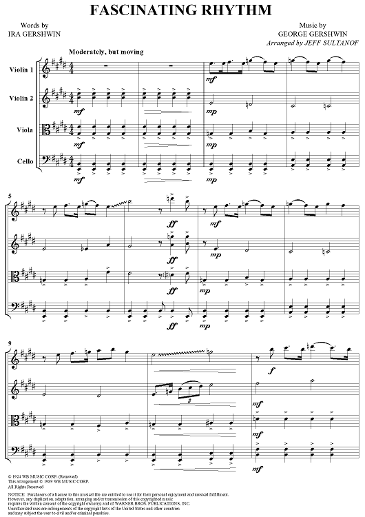 Fascinating Rhythm - Score