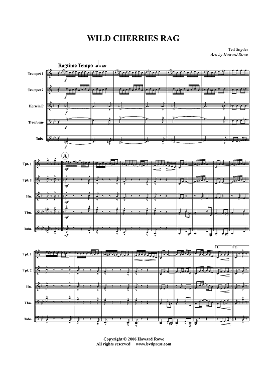 Wild Cherries Rag - Score