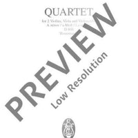 Quartet A minor in A minor - Full Score