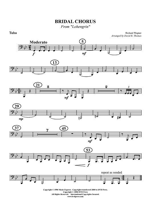 Wedding Music - Tuba