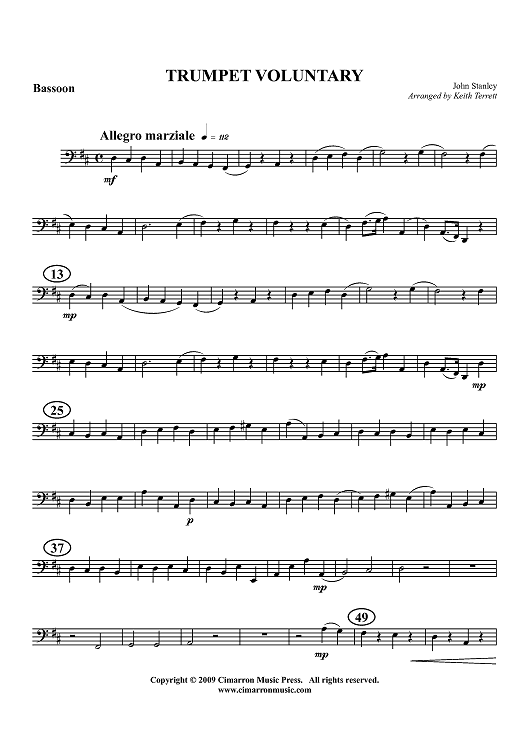 Trumpet Voluntary - Bassoon