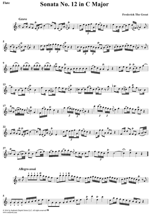 Sonata No. 12 in C Major - Flute