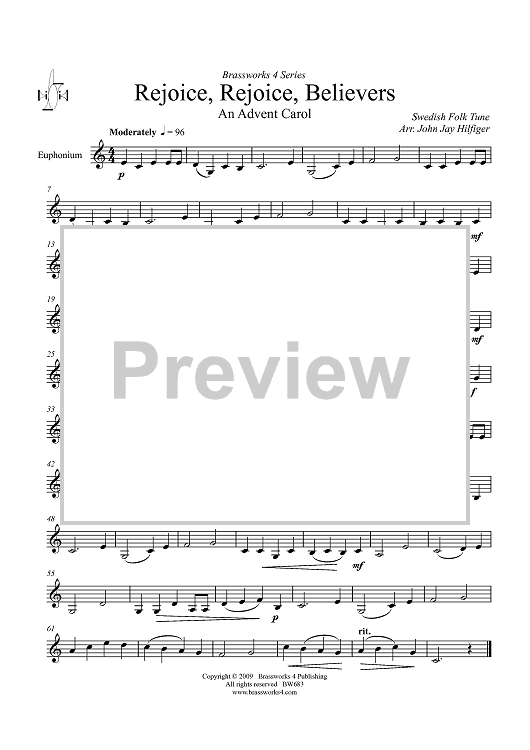 Rejoice, Rejoice, Believers - Euphonium