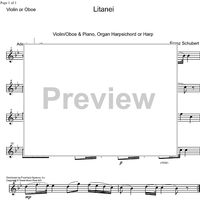 Litanei auf das Fest Allerseelen D343 - Violin