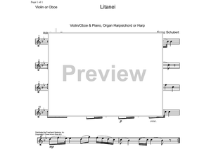 Litanei auf das Fest Allerseelen D343 - Violin