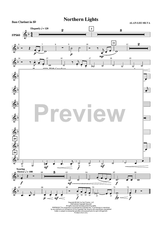 Northern Lights - Bass Clarinet in B-flat