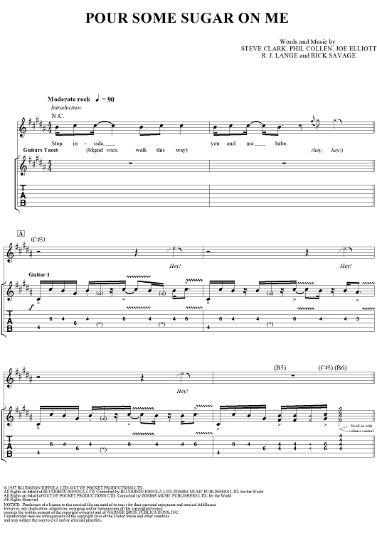 Pour Some Sugar On Me