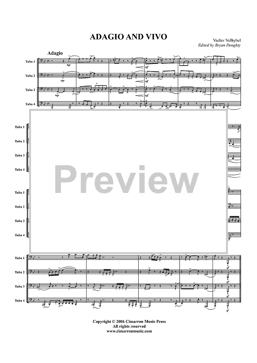 Adagio and Vivo - Score