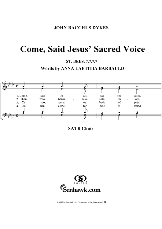 Come, Said Jesus' Sacred Voice