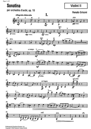 Sonatina Op.10 - Violin 2