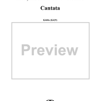 Cantata for Two Tenors, Bass, and Soprano: "Dir, Seele des Weltalls", K. 429 (K. 420a) - Full Score