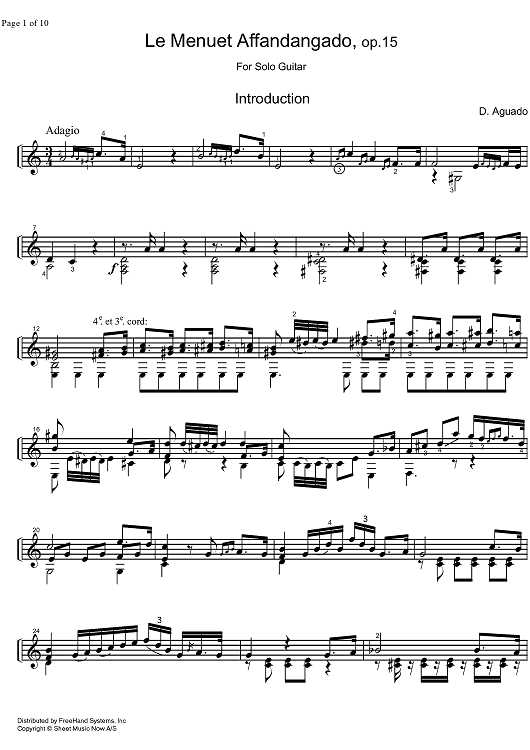 Le Menuet Affandangado Op.15