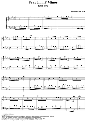 Sonata in F minor - K186/P46/L72