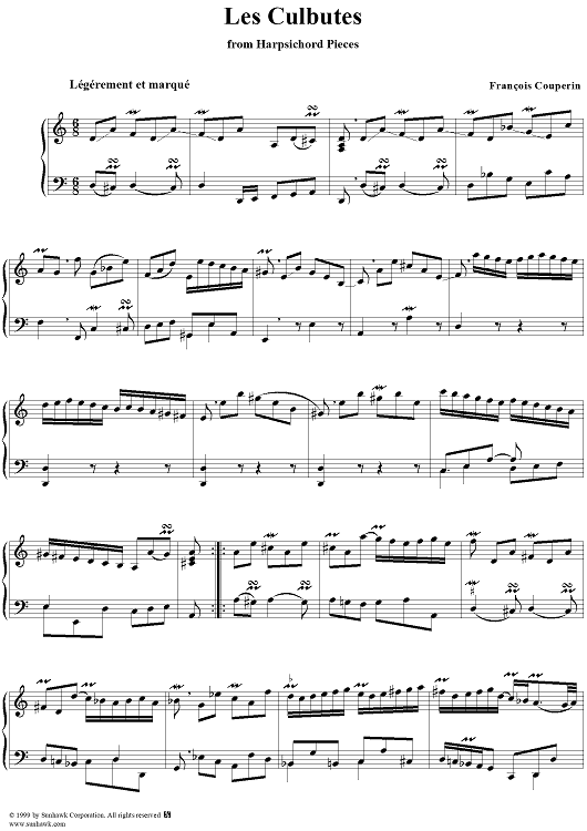Harpsichord Pieces, Book 3, Suite 19, No. 5: Les Culbutes