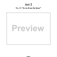 Se tu di me fai dono, No. 11 from "Il Re Pastore", Act 2 (K208) - Full Score