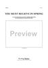 You Must Believe In Spring - Score