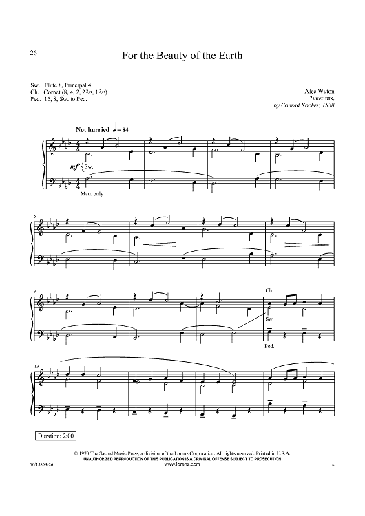 For the Beauty of the Earth