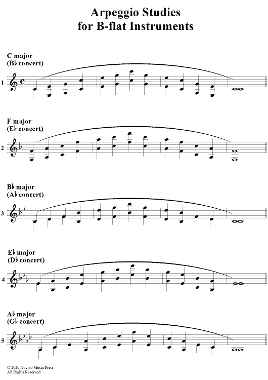 Arpeggio Studies - B-flat Instruments