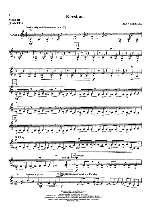 Keystone - Violin 3 (Viola T.C.)