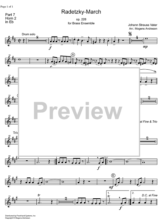 Radetzky Marsch Op.228 - Horn in E-flat 2