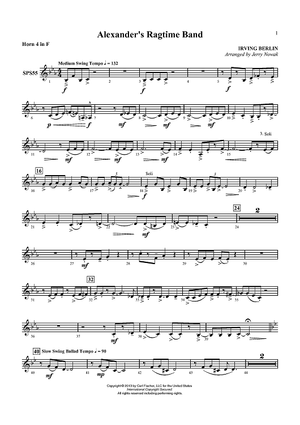 Alexander’s Ragtime Band - Horn 4 in F