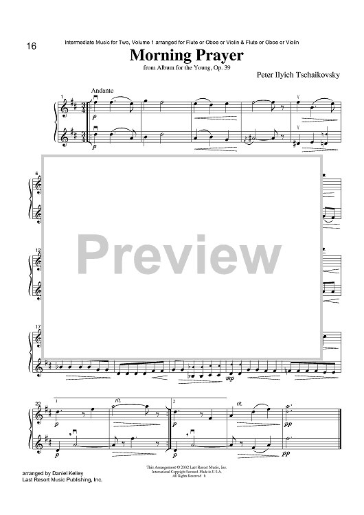 Morning Prayer - from Album for the Young, Op. 39