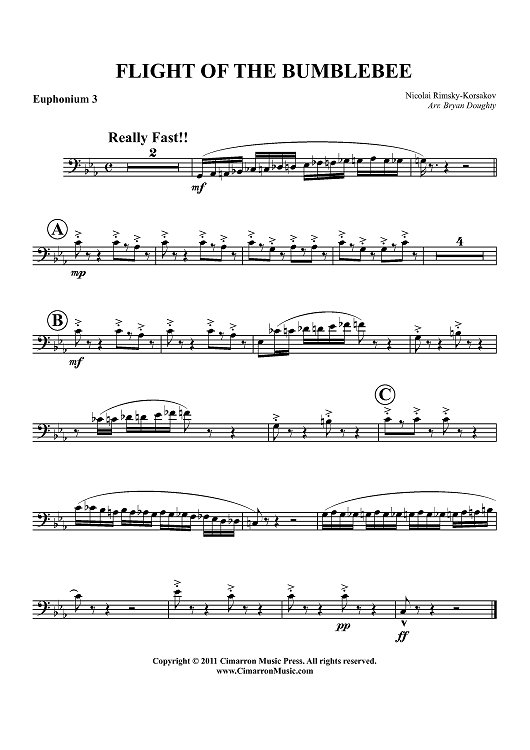 Flight of the Bumblebee - Euphonium 3 BC/TC