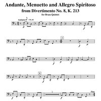 Andante, Menuetto and Allegro Spiritoso - Tuba