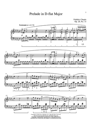 Prelude in D-flat Major, Op. 28, No. 15 ("Raindrop")