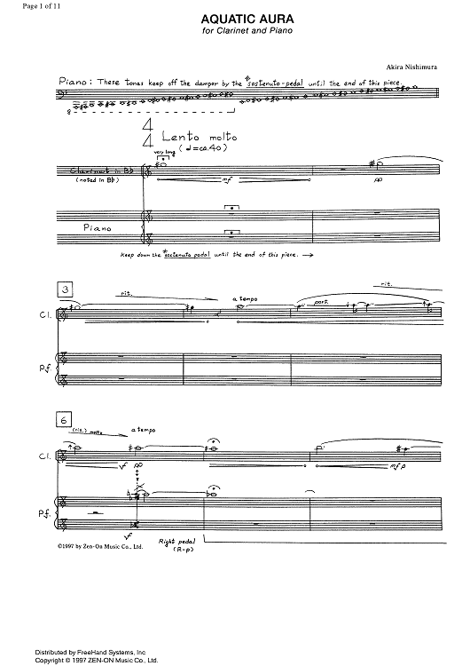 Aquatic aura - Score