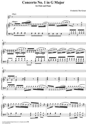 Concerto No. 1 in G Major - Piano Score