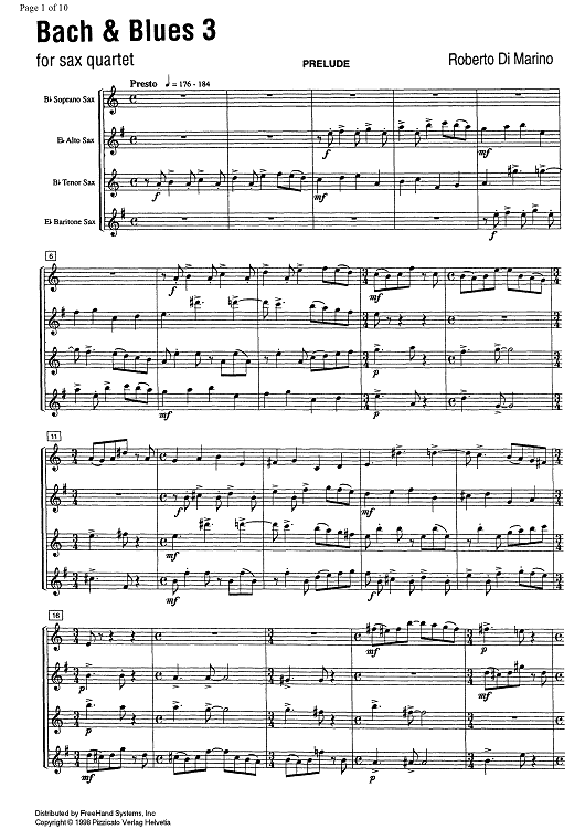 Bach and  Blues  3 - Score