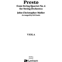 Presto from String Quartet No. 6 - Viola