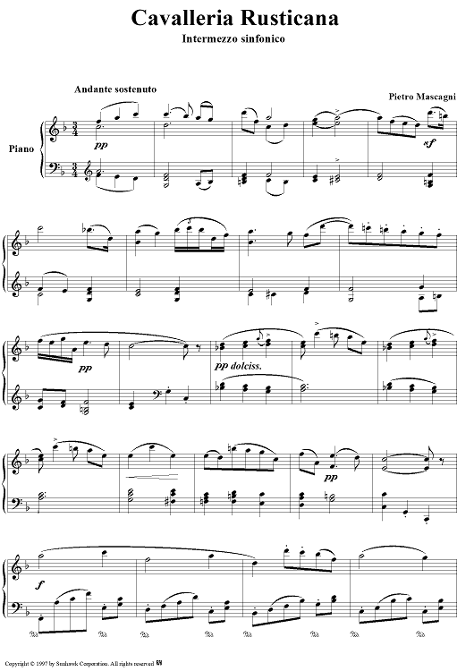 Cavalleria Rusticana: Intermezzo