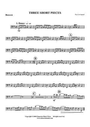 3 Short Pieces - Bassoon