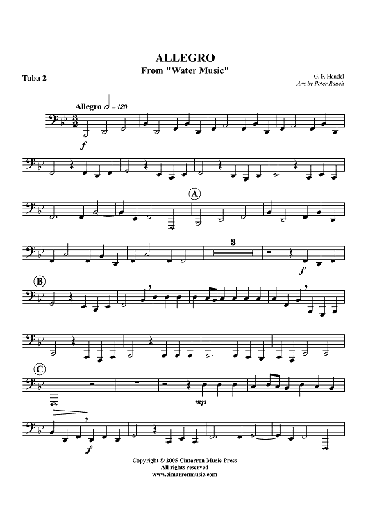 Allegro from "Water Music" - Tuba 2