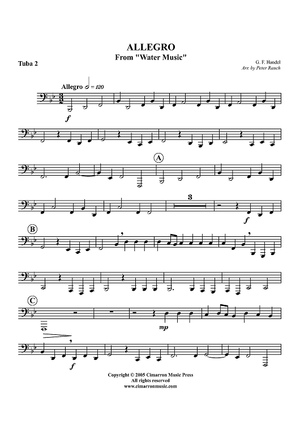 Allegro from "Water Music" - Tuba 2