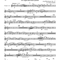 Concerto No. 1 for Organ and Brass Quintet - Trumpet 1 in C