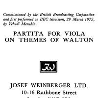 Partita on Themes of Walton