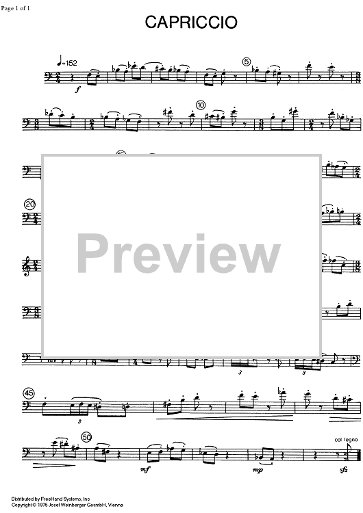 Capriccio - Double Bass