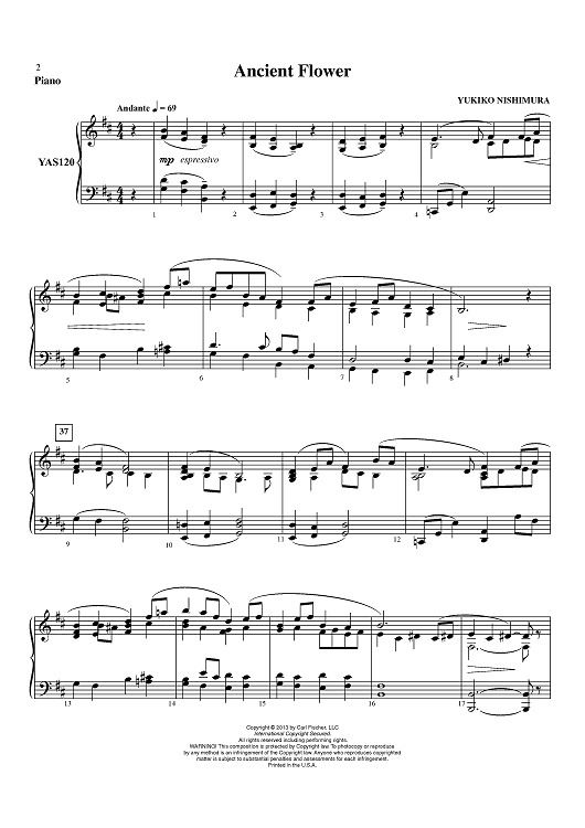 kakegurui lily flower piano Ancient Flower - Piano" Sheet Music for String Orchestra
