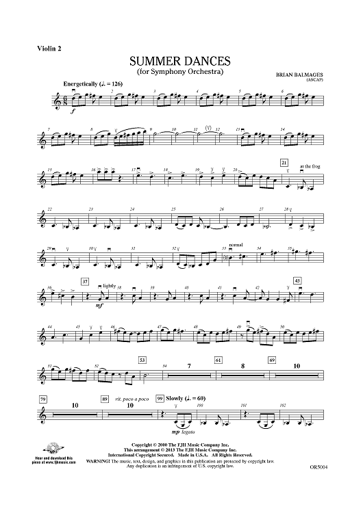 Summer Dances - Violin 2