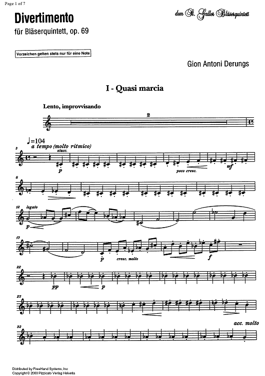 Divertimento Op.69 - Oboe